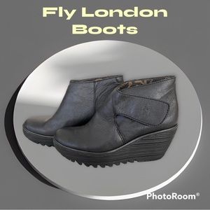 Fly London leather ankle boots size 36EU - excellent condition